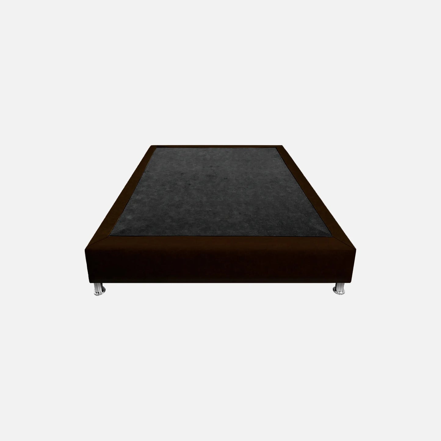 basecama entera en tela color marrón, diseño moderno con patas metálicas desmontables – ideal para salas habitaciones o cuartos auxiliares - All Star muebles Colombia