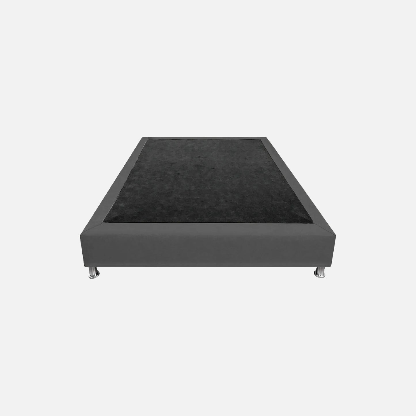basecama entera en tela color gris, diseño moderno con patas metálicas desmontables – ideal para salas habitaciones o cuartos auxiliares - All Star muebles Colombia