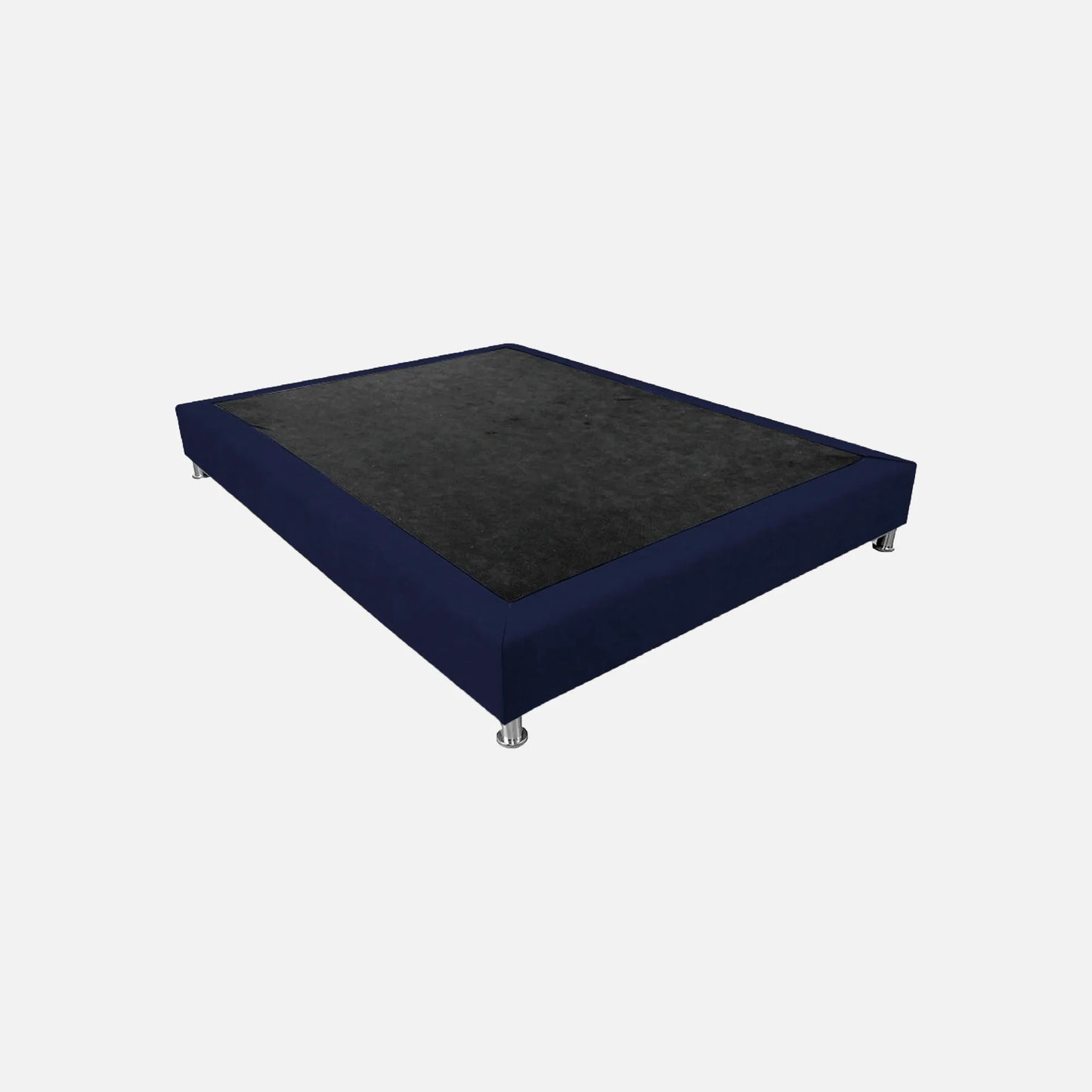basecama entera en tela color azul, diseño moderno con patas metálicas desmontables – ideal para salas habitaciones o cuartos auxiliares - All Star muebles Colombia