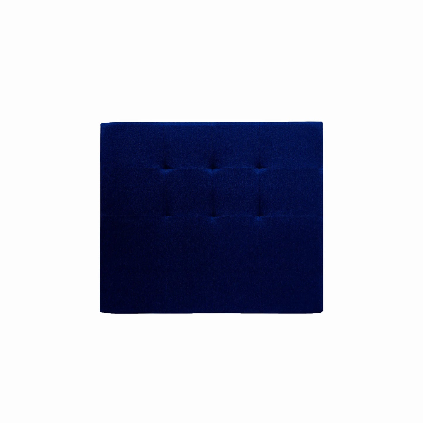 cabecero en tela color azul, diseño moderno con tapizado capitoné – ideal para cualquier tipo de basecama - All Star muebles Colombia