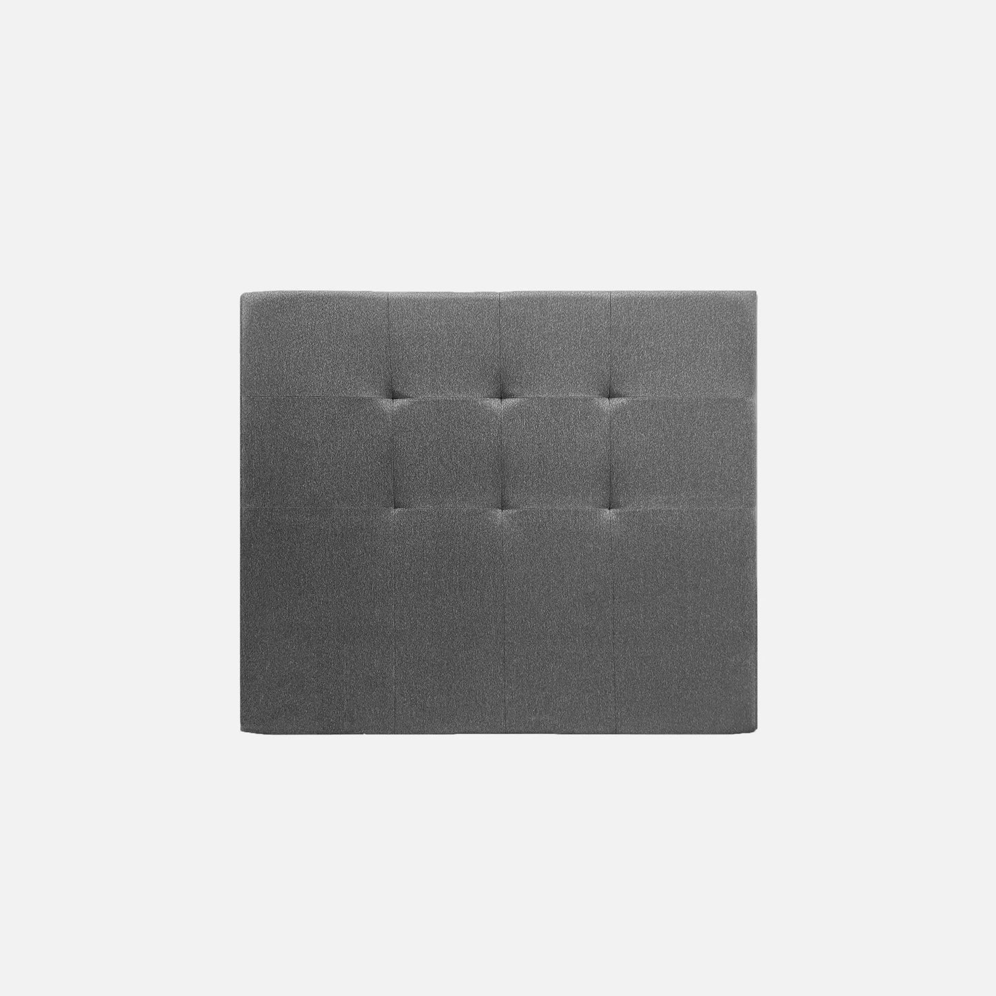 cabecero en tela color gris, diseño moderno con tapizado capitoné – ideal para cualquier tipo de basecama - All Star muebles Colombia