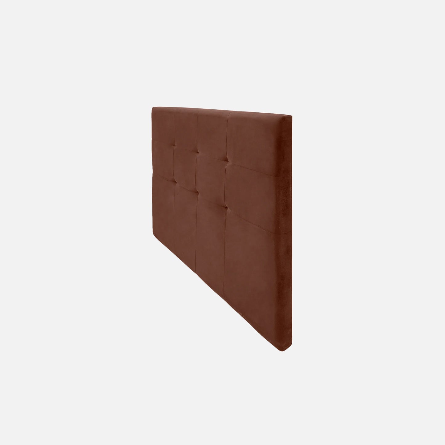 cabecero en tela color chocolate, diseño moderno con tapizado capitoné – ideal para cualquier tipo de basecama - All Star muebles Colombia