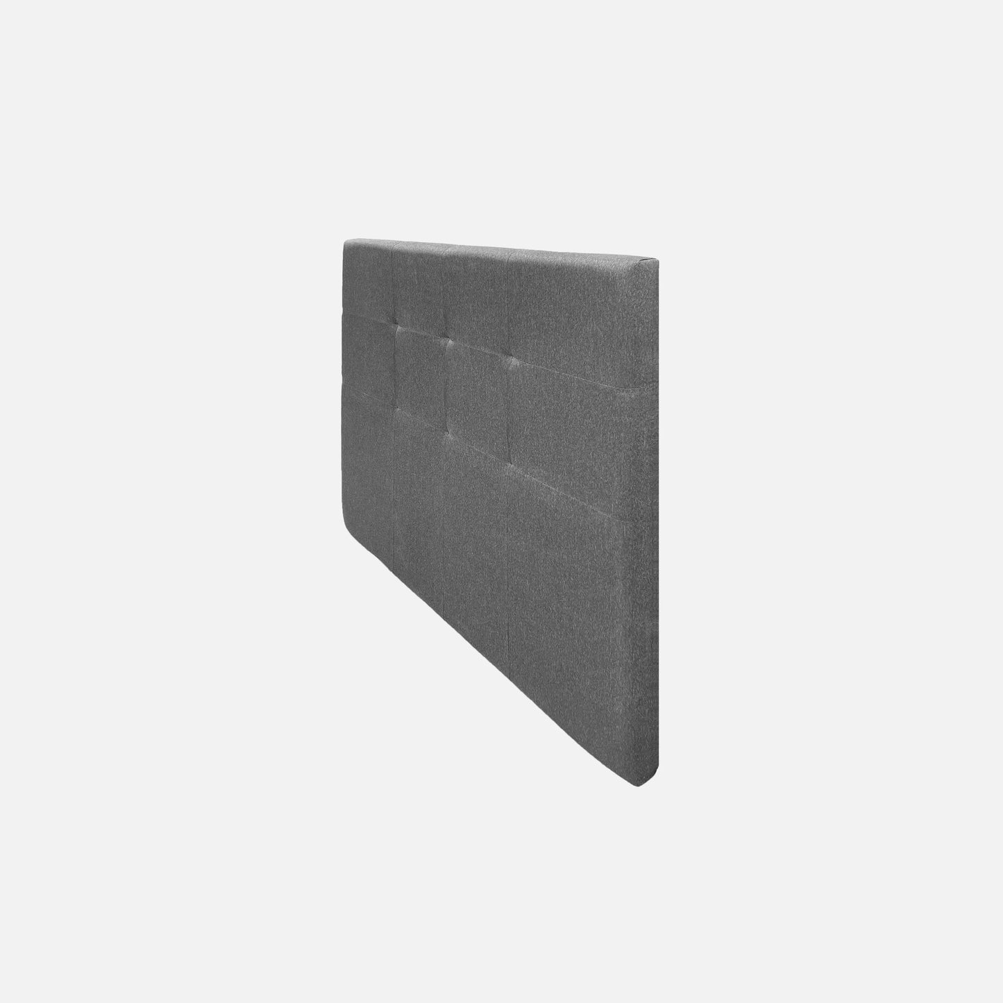 cabecero en tela color gris, diseño moderno con tapizado capitoné – ideal para cualquier tipo de basecama - All Star muebles Colombia
