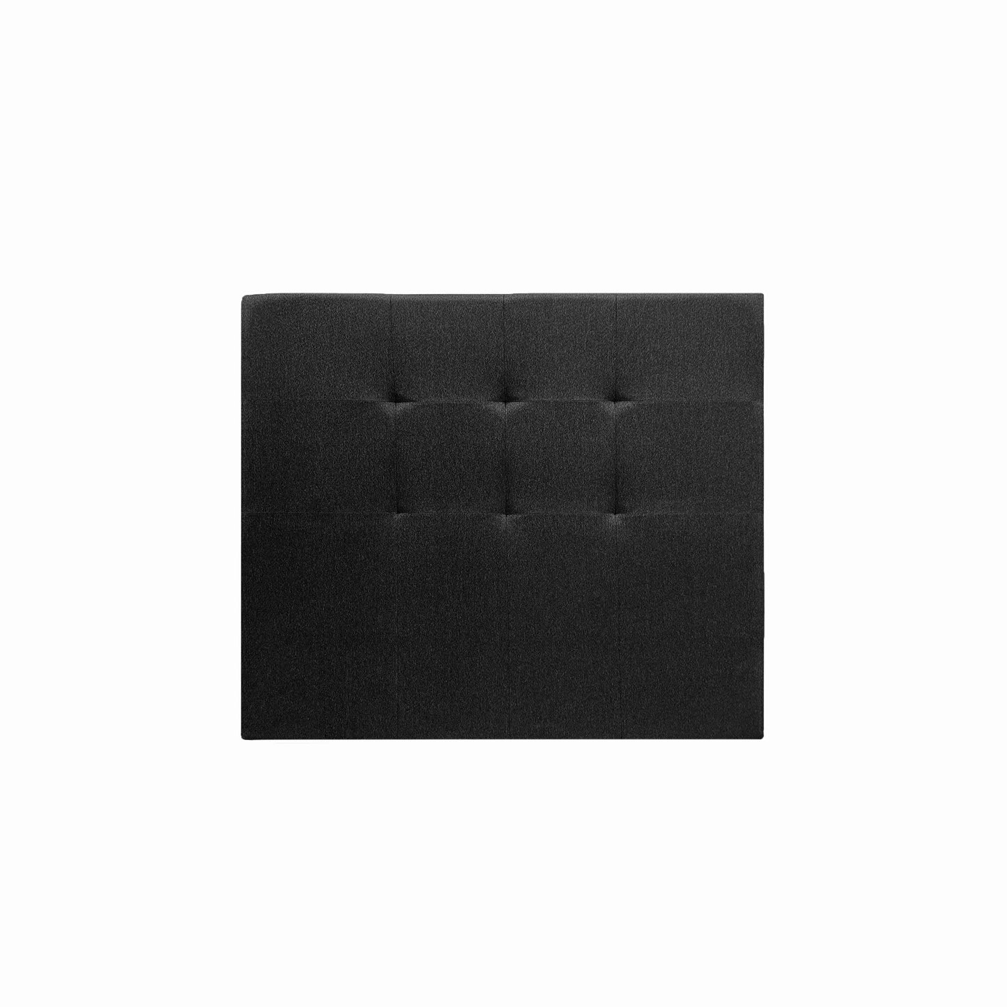 cabecero en tela color negro, diseño moderno con tapizado capitoné – ideal para cualquier tipo de basecama - All Star muebles Colombia