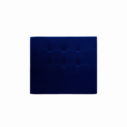 cabecero en tela color azul, diseño moderno con tapizado capitoné – ideal para cualquier tipo de basecama - All Star muebles Colombia